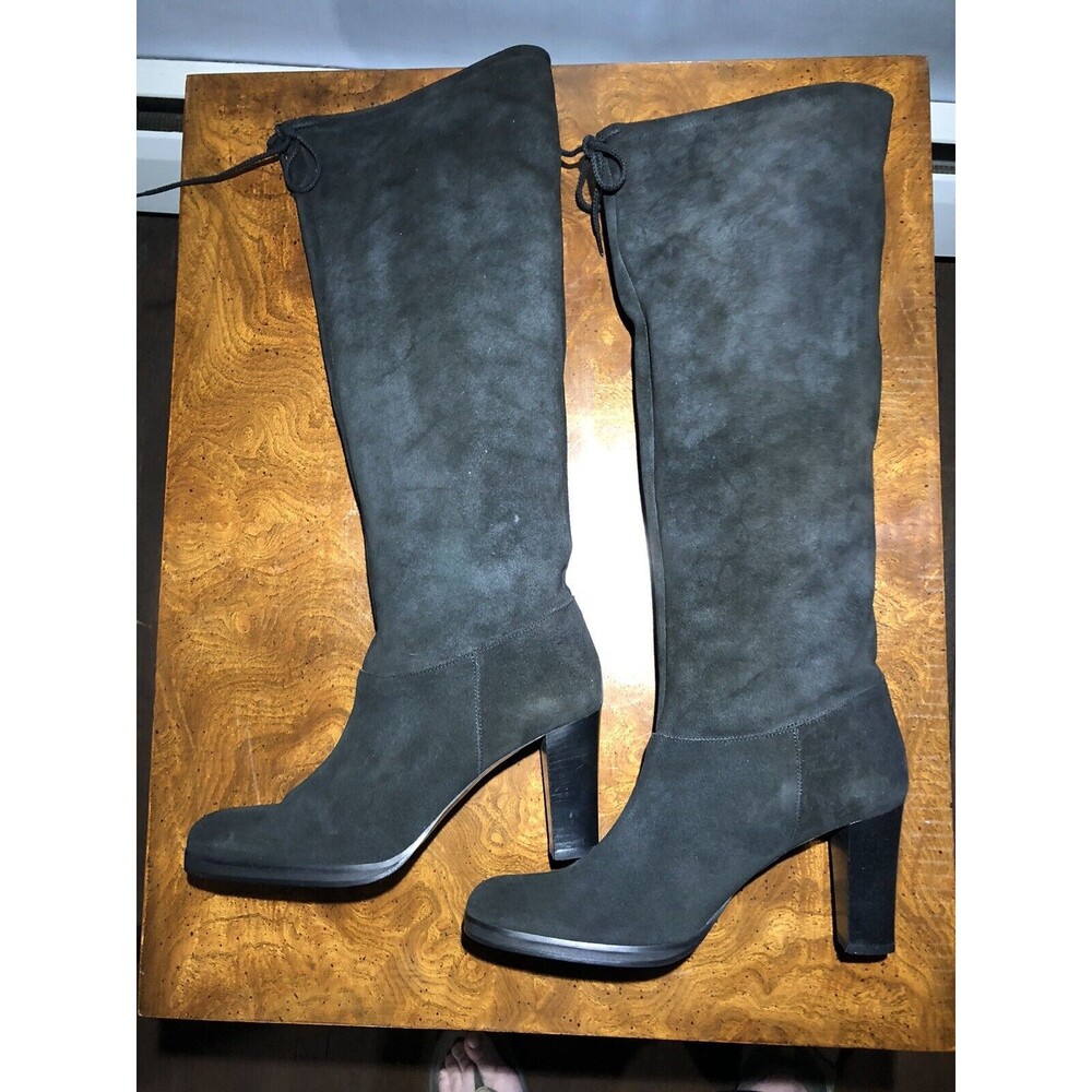 Michael Kors Knee-High Suede Boots (Bundle)-Black & Tan,Size 10 - Rare Stunning - Picture 2 of 10